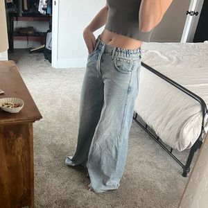 FINAL PRICE DROP! We the Free Wide Leg Jeans